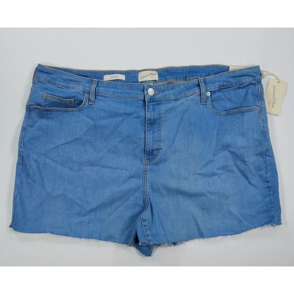 Universal Thread Jean Shorts Womens Plus 24W High Rise Light Wash Blue 5-Pocket